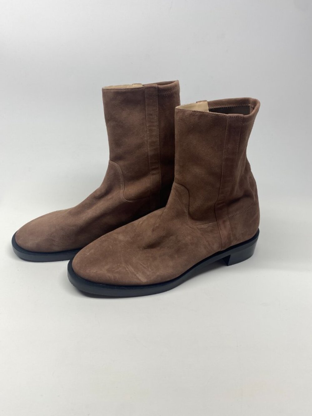 Stuart Weitzman Women's Brown Suede Tall Ankle Pull-On Boots Size 12